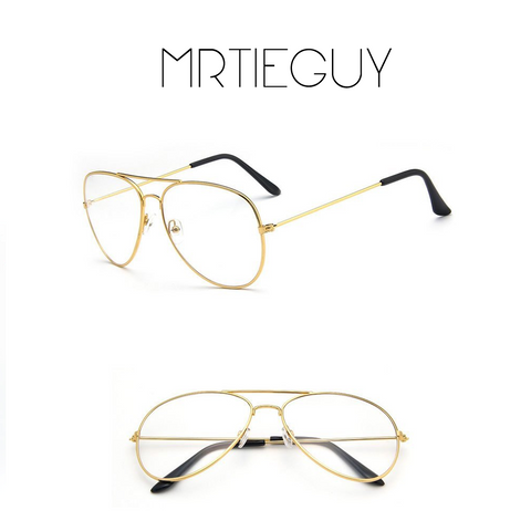 UNISEX VINTAGE GOLD AVIATOR GLASSES - MR TIE GUY - For The Daring & Dapper™